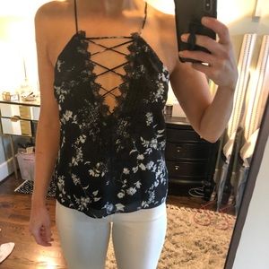 Wayf Posie Lace Trim Cami S